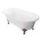 Aqua Eden Clawfoot Bathtubs, 60 L, 30.5 W, White/Brushed Nickel, Cast Iron VCT7D603017NB8 - alternate 1